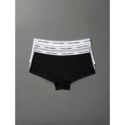 Kit 3 Calcinhas Menina Cotton Carrossel Calvin Klein Underwear - Branco + Preto + Mescla