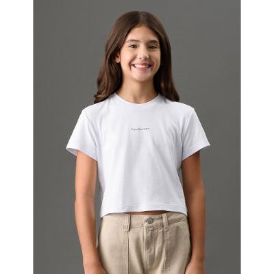 Camiseta Menina Logo Centralizado Calvin Klein Jeans - Branco 2