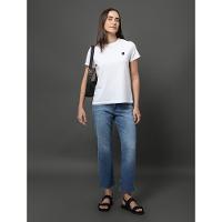 Camiseta Feminina Algodão Egípcio Calvin Klein Jeans - Branco - 3