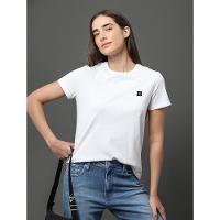 Camiseta Feminina Algodão Egípcio Calvin Klein Jeans - Branco - 5