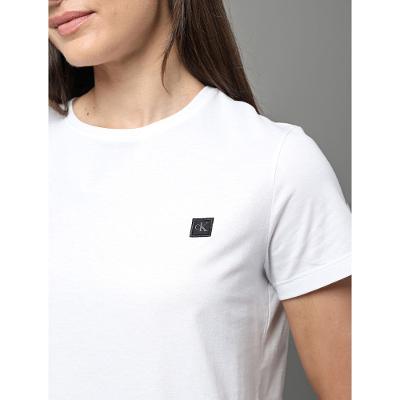Camiseta Feminina Algodão Egípcio Calvin Klein Jeans - Branco