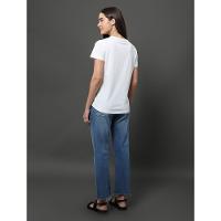 Camiseta Feminina Algodão Egípcio Calvin Klein Jeans - Branco - 2