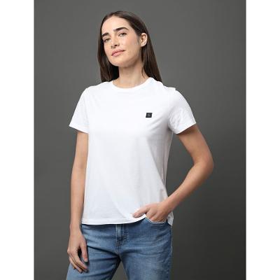 Camiseta Feminina Algodão Egípcio Calvin Klein Jeans - Branco