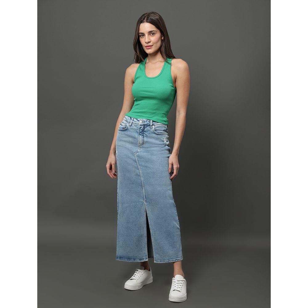 Regata Feminina Nadador Ribana Calvin Klein Jeans - Verde Médio - 3