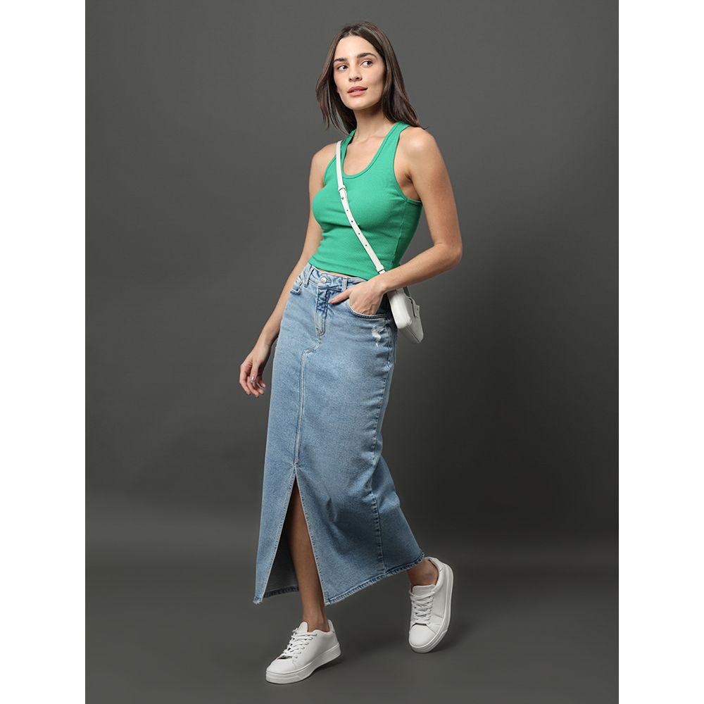Regata Feminina Nadador Ribana Calvin Klein Jeans - Verde Médio - 5
