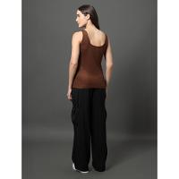 Regata Feminina Decote Quadrado Calvin Klein Jeans - Marrom - 2