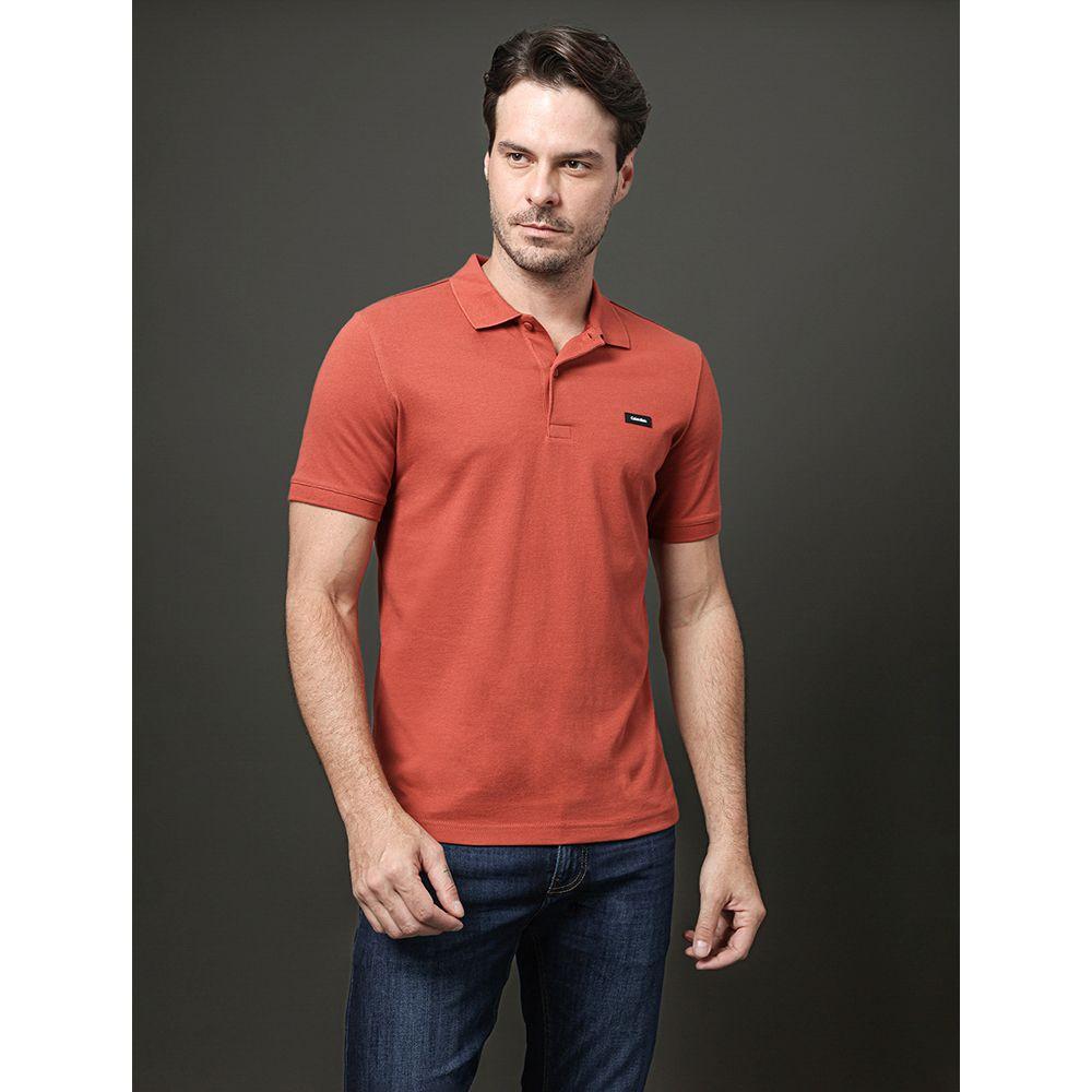 Polo Masculina Slim Piquet Calvin Klein - Vermelho Escuro - 1