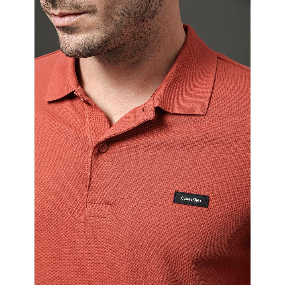 Polo Masculina Slim Piquet Calvin Klein - Vermelho Escuro - 4