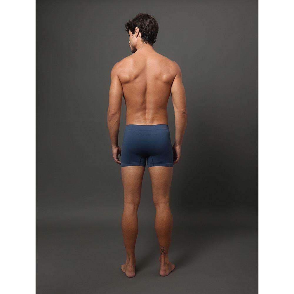 Cueca Trunk Modern Logo Seamless Calvin Klein Underwear - Azul Escuro - 3