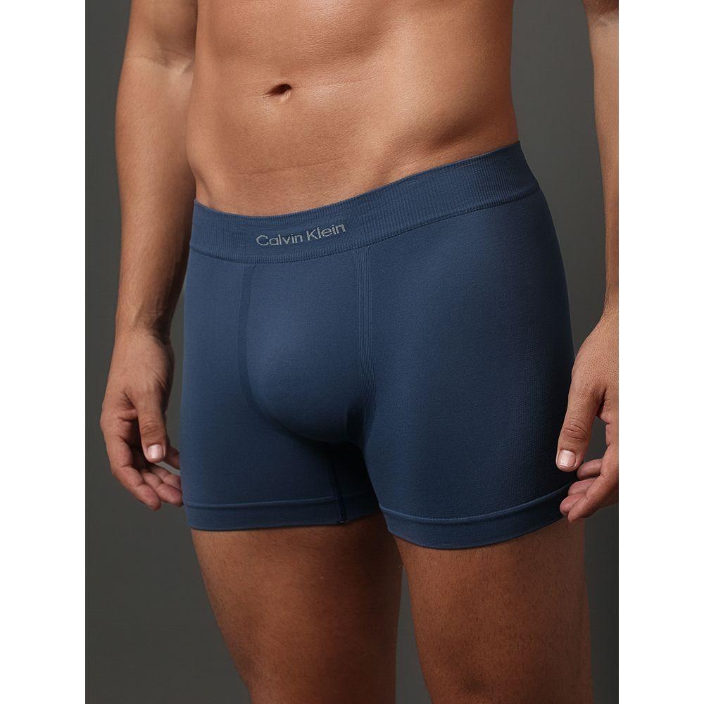 Cueca Trunk Modern Logo Seamless Calvin Klein Underwear - Azul Escuro - 4