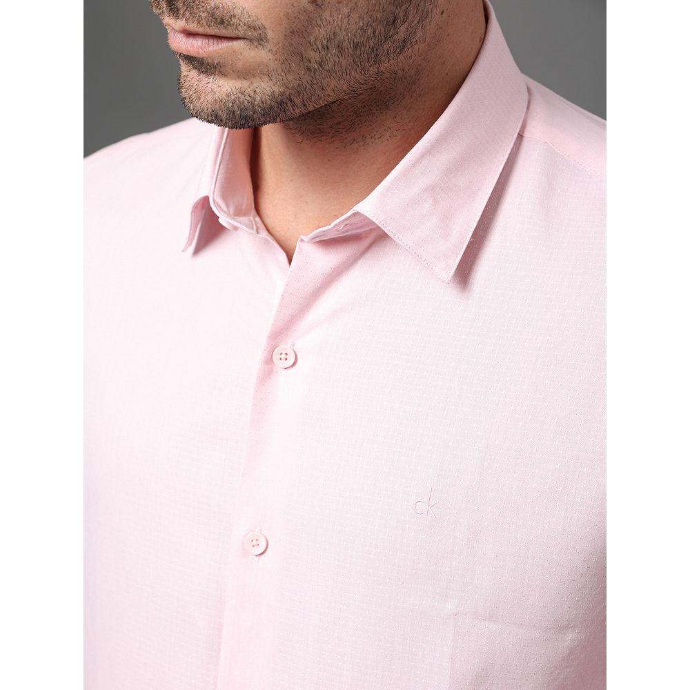 Camisa Ml Slim Maquinetada - Rosa Claro - 4