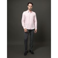 Camisa Ml Slim Maquinetada - Rosa Claro - 3