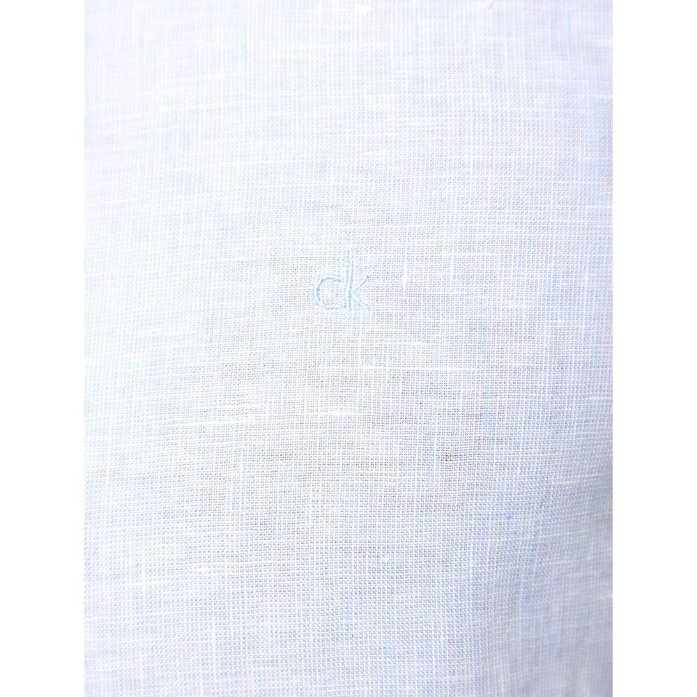 Camisa Masculina Linen Cotton Calvin Klein Jeans - Marinho - 4