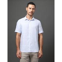 Camisa Masculina Linen Cotton Calvin Klein Jeans - Marinho - 1