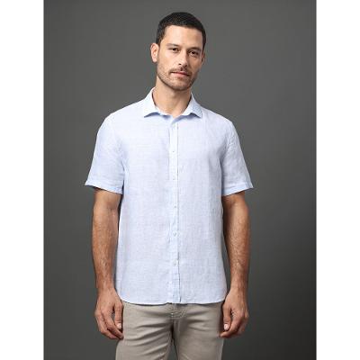 Camisa Masculina Linen Cotton Calvin Klein Jeans - Marinho