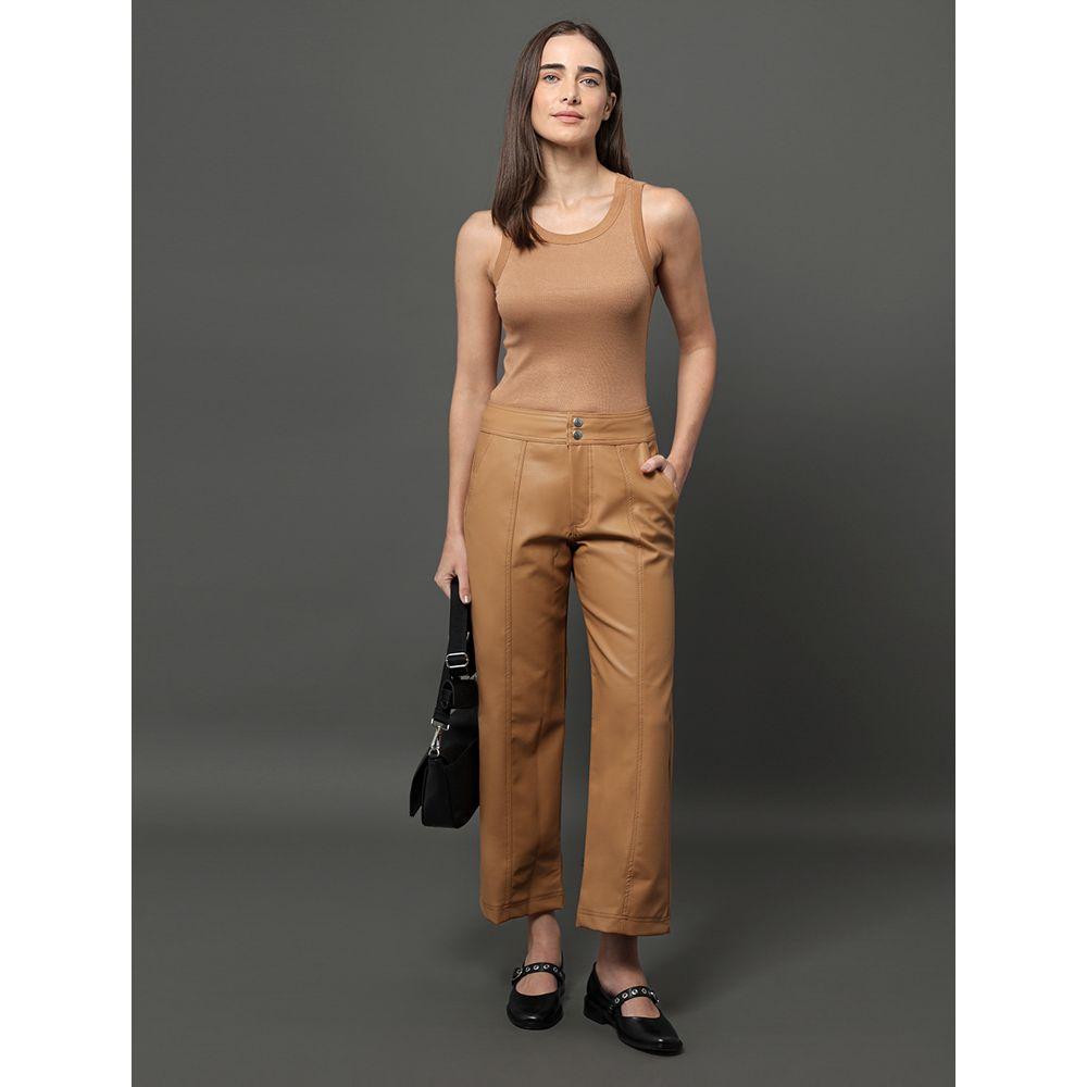 Regata Feminina Ribana Viscose Calvin Klein Jeans - Havana - 5