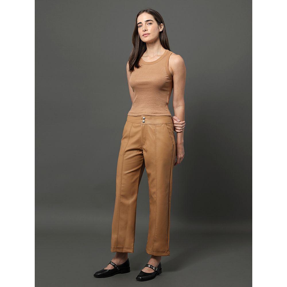 Regata Feminina Ribana Viscose Calvin Klein Jeans - Havana - 2