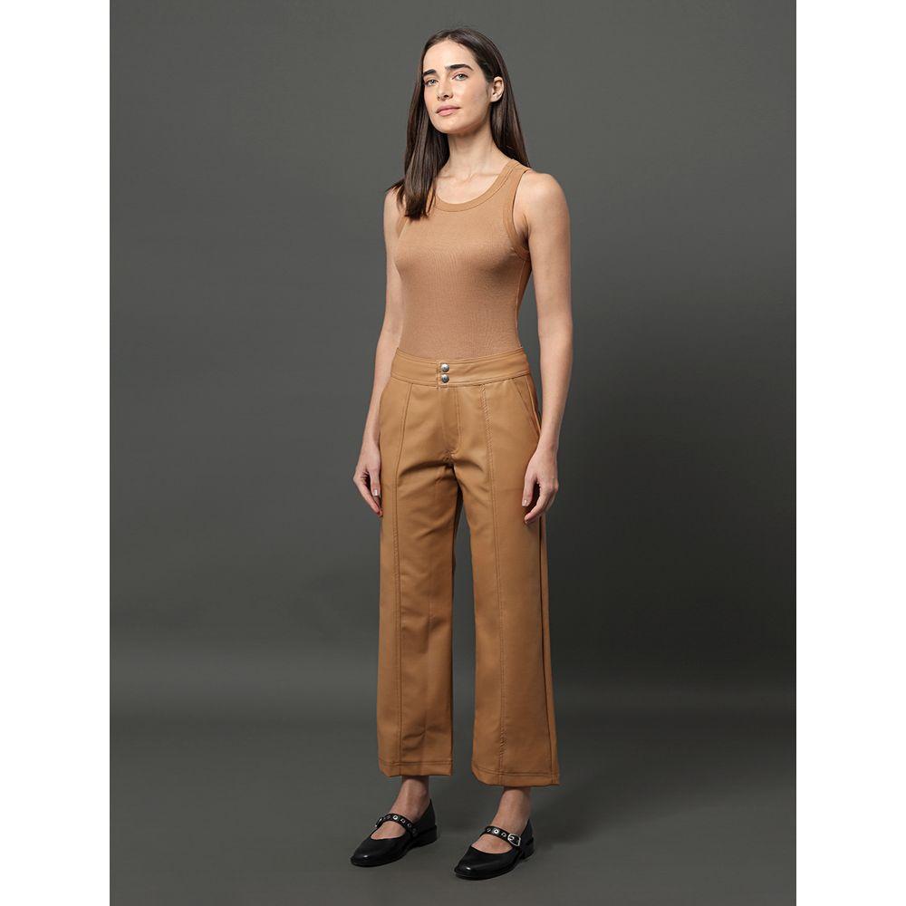 Regata Feminina Ribana Viscose Calvin Klein Jeans - Havana - 3