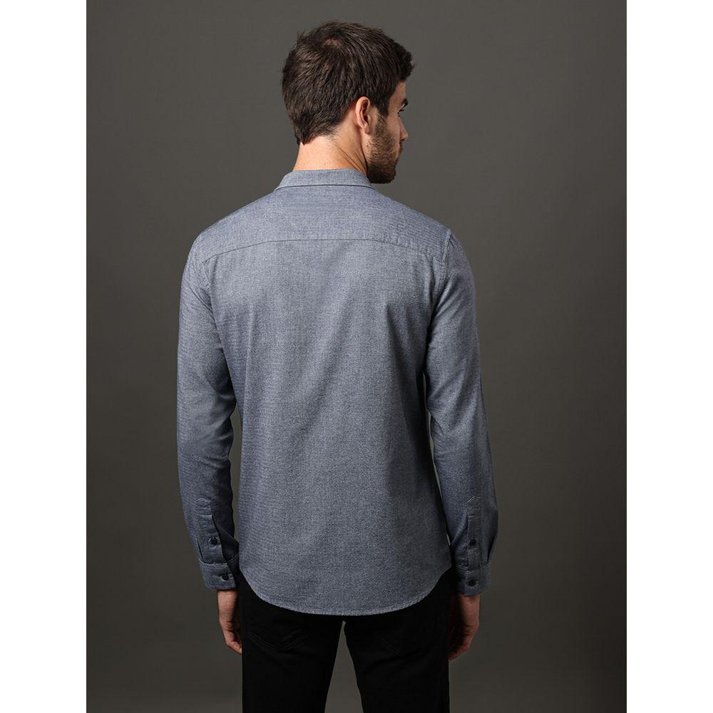 Camisa Masculina Slim Chevron Calvin Klein Jeans - Marinho - 2