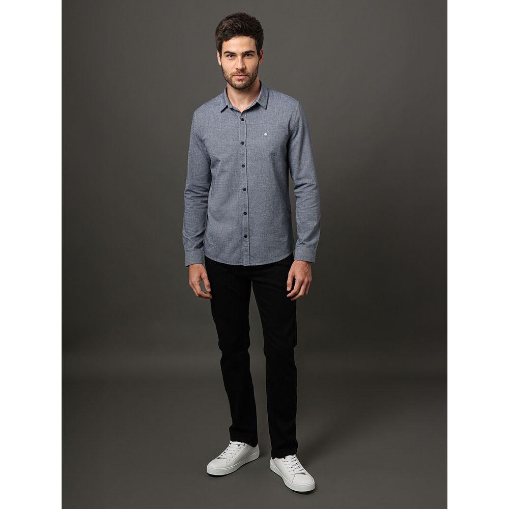 Camisa Masculina Slim Chevron Calvin Klein Jeans - Marinho - 3