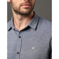 Camisa Masculina Slim Chevron Calvin Klein Jeans - Marinho