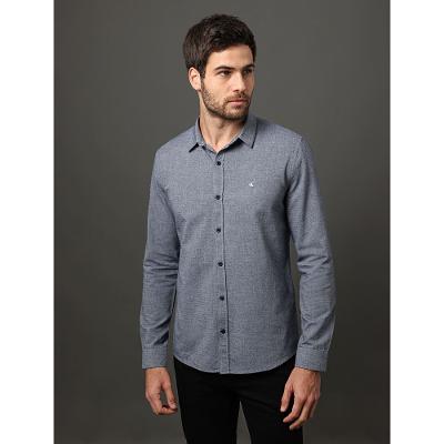 Camisa Masculina Slim Chevron Calvin Klein Jeans - Marinho