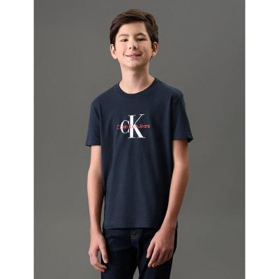 Camiseta Menino Logo Reissue Calvin Klein Jeans - Marinho