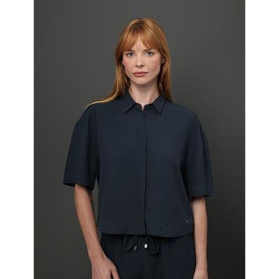 Camisa Feminina Linho Misto Calvin Klein - Vermelho