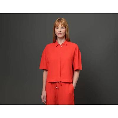 Camisa Feminina Linho Misto Calvin Klein - Vermelho