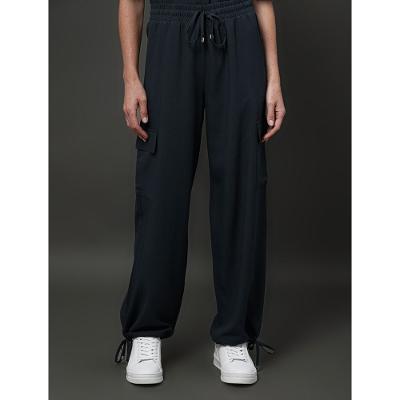Calça Feminina Cargo Linho Misto Calvin Klein - Marinho