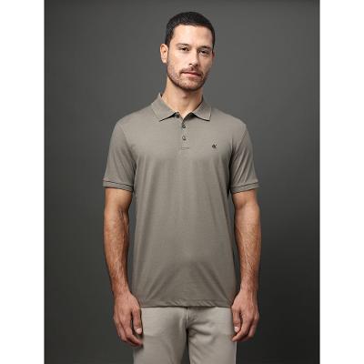 Polo Masculina Básica Smooth Cotton Calvin Klein - Camurça