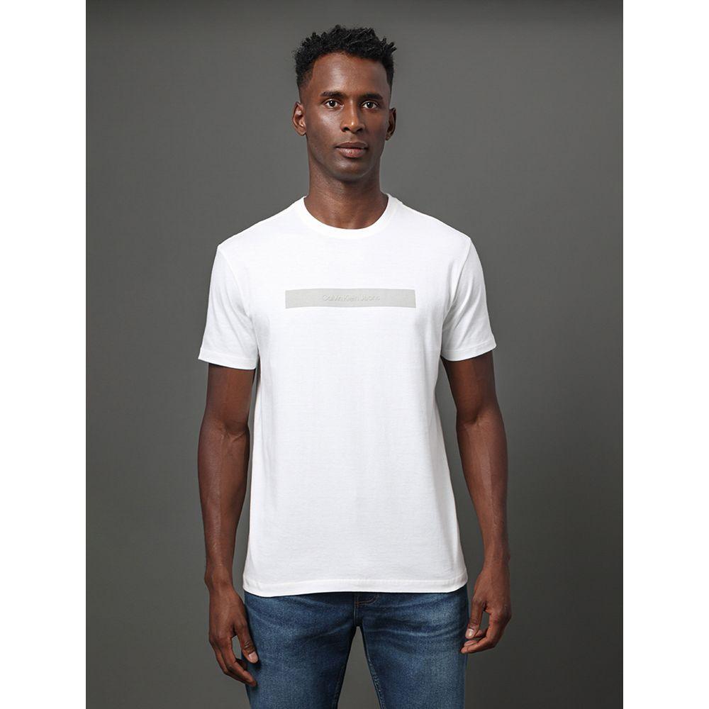 Camiseta Masculina Logo Sport Calvin Klein Jeans - Off White - 1