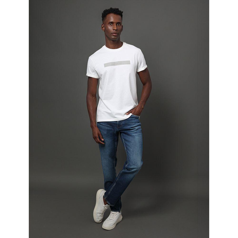 Camiseta Masculina Logo Sport Calvin Klein Jeans - Off White - 5