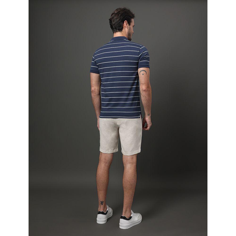 Polo Masculina Slim Cotton Listrado Calvin Klein - Marinho - 2