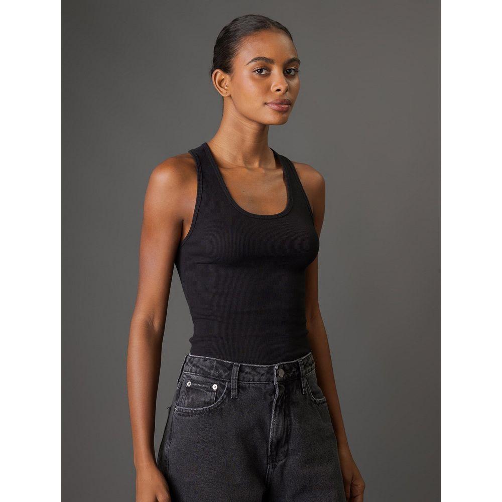 Regata Feminina Ribana Nadador Calvin Klein Jeans - Preto - 1