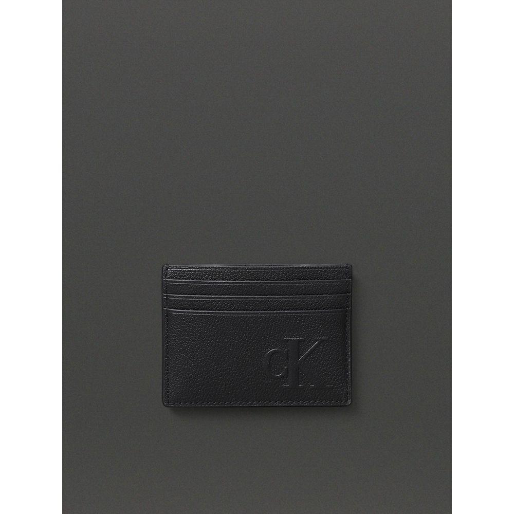 Porta Cartão Masculino Couro Calvin Klein Jeans - Preto - 1