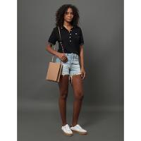 Polo Feminina Piquet Duplo Calvin Klein Jeans - Preto - 5