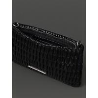 Bolsa Drapeada Feminina Transversal Calvin Klein - Preto - 3