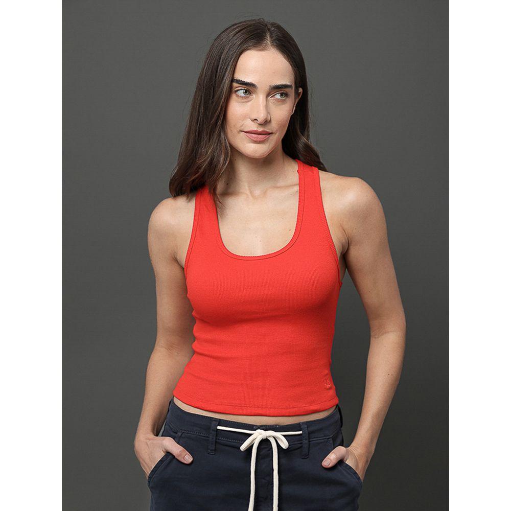Regata Feminina Nadador Ribana Calvin Klein Jeans - Vermelho - 1