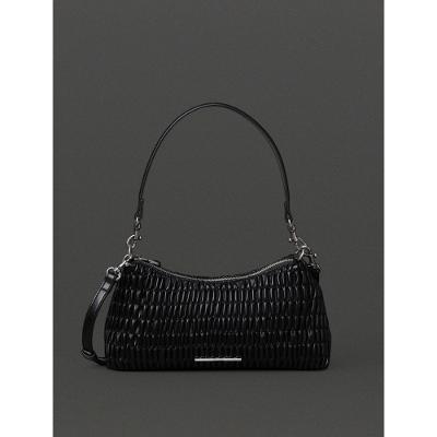 Bolsa Média Feminina Drapeada Calvin Klein - Preto