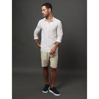 Camisa Masculina Fine Stripes Calvin Klein Jeans - Caqui Claro - 5