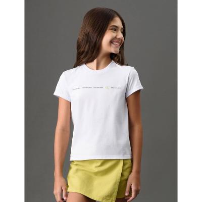 Camiseta Menina Algodão Orgânico Calvin Klein Jeans - Branco 2