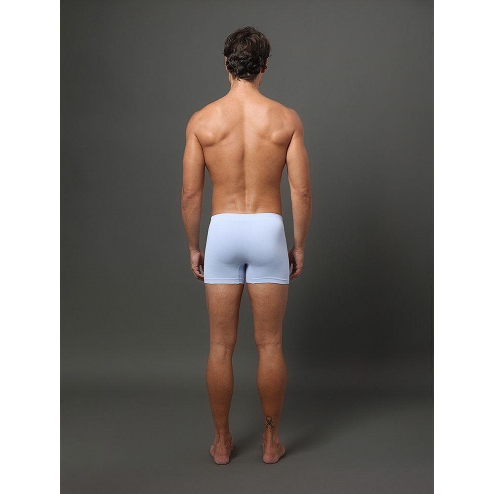 Kit 3 Cuecas Low Rise Trunk Seamless Micro Calvin Klein Underwear - Preto/Branco/Azul Claro - 3