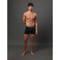 Kit 3 Cuecas Low Rise Trunk Seamless Micro Calvin Klein Underwear - Preto/Branco/Azul Claro - 7