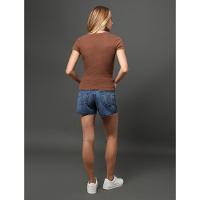 Blusa Feminina Ribana Decote Careca Calvin Klein Jeans - Marrom - 2