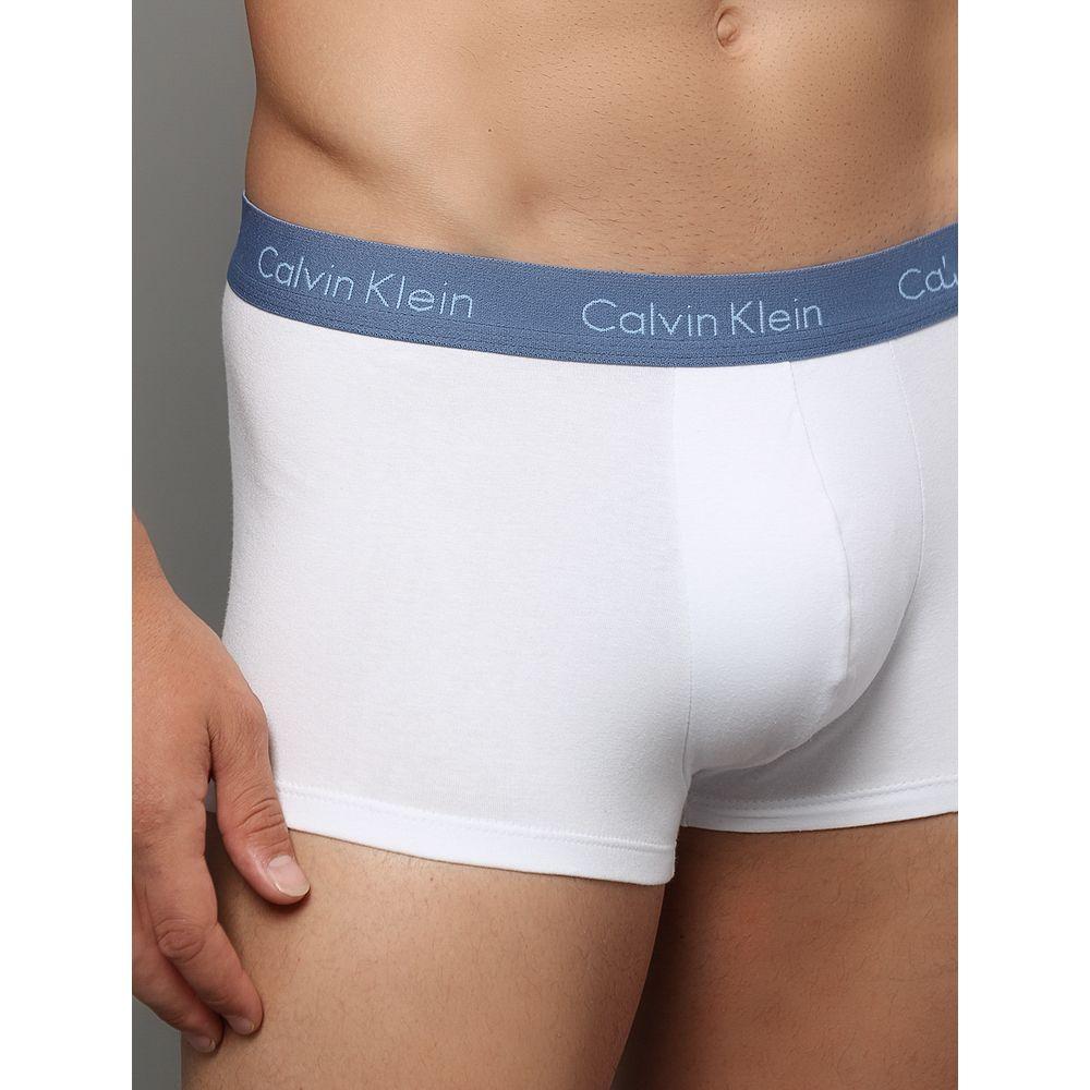 Kit 3 Cuecas Low Rise Trunk Classic Calvin Klein Underwear - Azul Medio/Azul Claro - 4