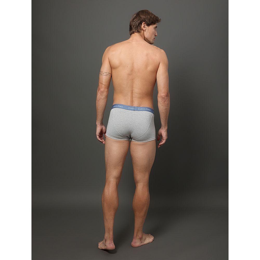 Kit 4 Cuecas Low Rise Trunk Calvin Klein Underwear - Azul Medio/Azul Claro - 3