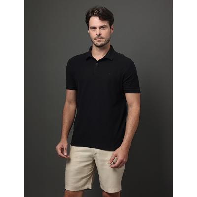 Polo Masculina Piquet Carmel Calvin Klein - Preto