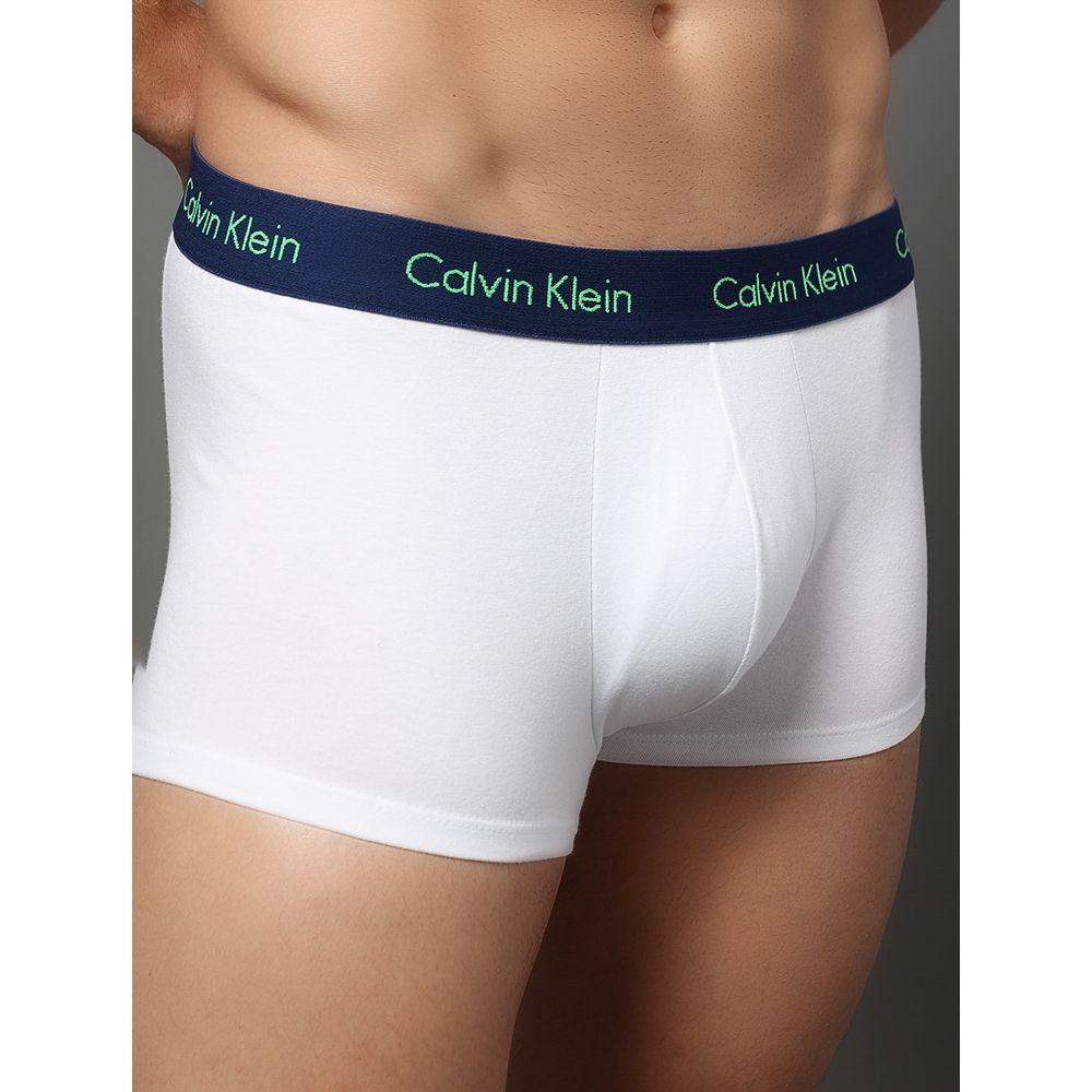 Kit 3 Cuecas Low Rise Trunk Classic Calvin Klein Underwear - Branco / Cinza Mescla - 4
