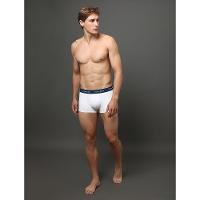 Kit 3 Cuecas Low Rise Trunk Classic Calvin Klein Underwear - Branco / Cinza Mescla - 3